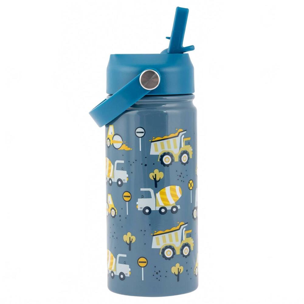 NEW STEPHEN JOSEPH kid's insulated stainless steel water bottle with handle in c